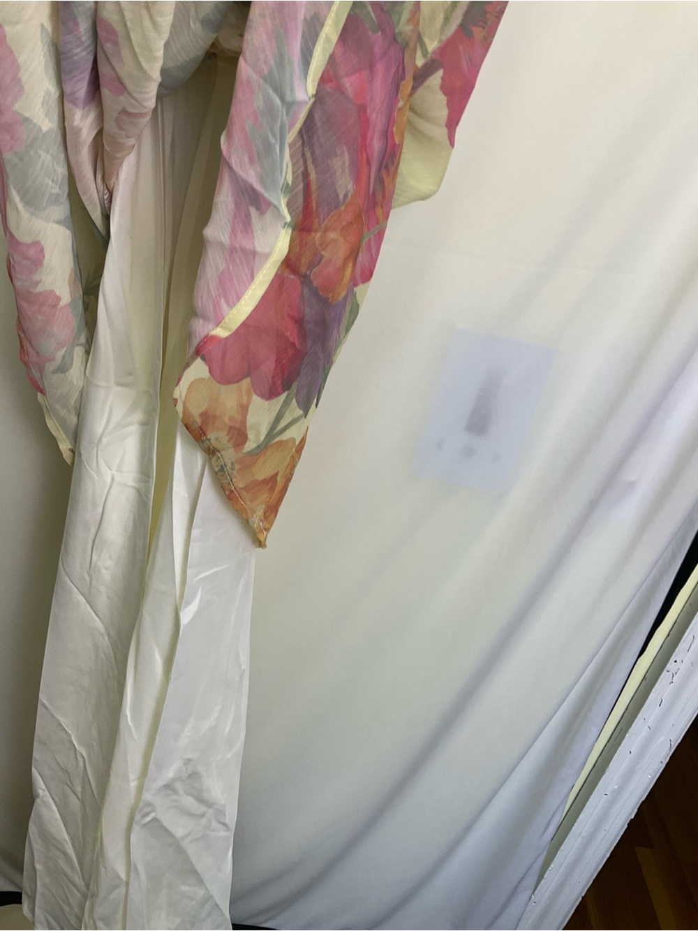 Under The Pagoda Maxi Dress Strapless Maxi Dress in Yellow Peony with Scarf - Picture 8 of 16